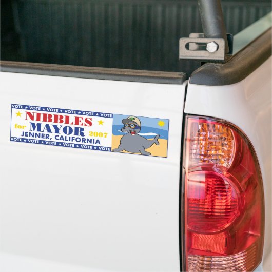 Nibbles voor burgemeester Bumpersticker (Op Truck)