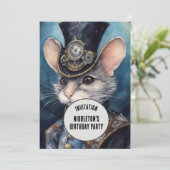 Nibbleton Steampunk Dier aangepaste naam Kaart (Staand voorkant)