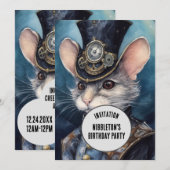 Nibbleton Steampunk Dier aangepaste naam Kaart (Voorkant / Achterkant)