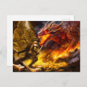 Nibelung hamstert. Siegfried vecht tegen draak Briefkaart (Voorkant / Achterkant)