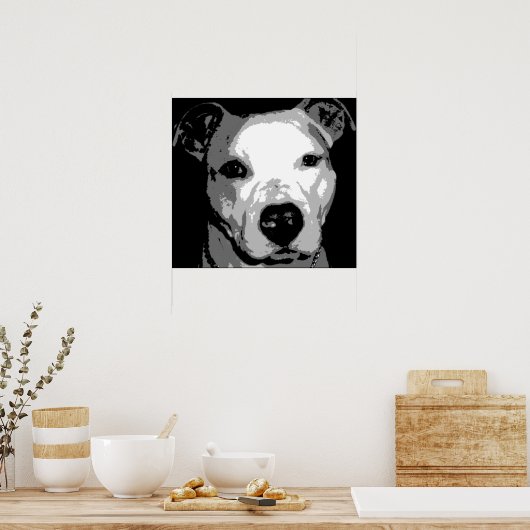 Nibs the Pit Bull Poster (Keuken)