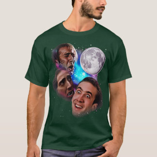 Nic Cage Howl op de maan T-shirt