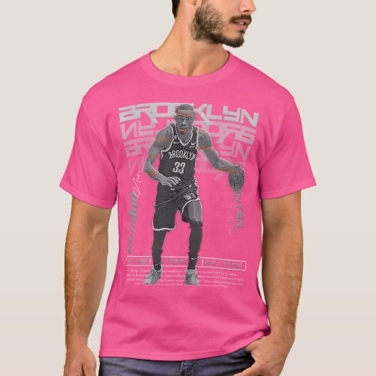 Nic Claxton Basketball Art Nets T-shirt (Voorkant)