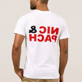 NIC&PACH T T-shirt rood en zwart logo (Achterkant)