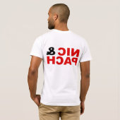 NIC&PACH T T-shirt rood en zwart logo (Achterkant volledig)