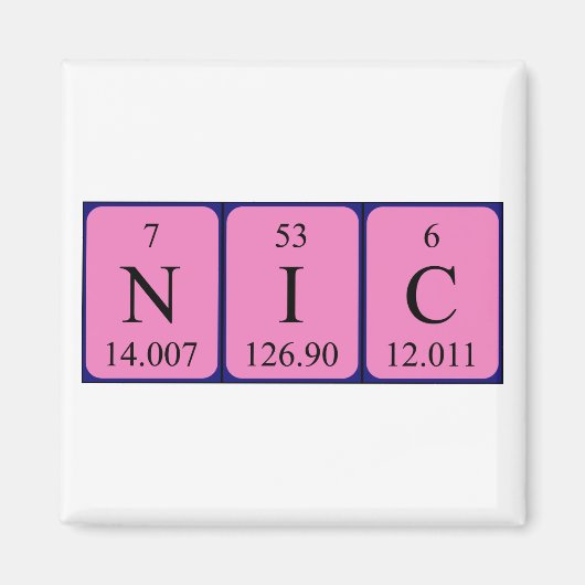 Nic periodieke table name magnet (Voorkant)