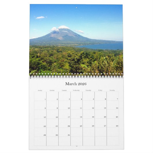 Nicaragua 2026 kalender (Mar 2026)