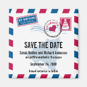 Nicaragua Air Mail Bruiloft Save the Date Magneet (Voorkant)