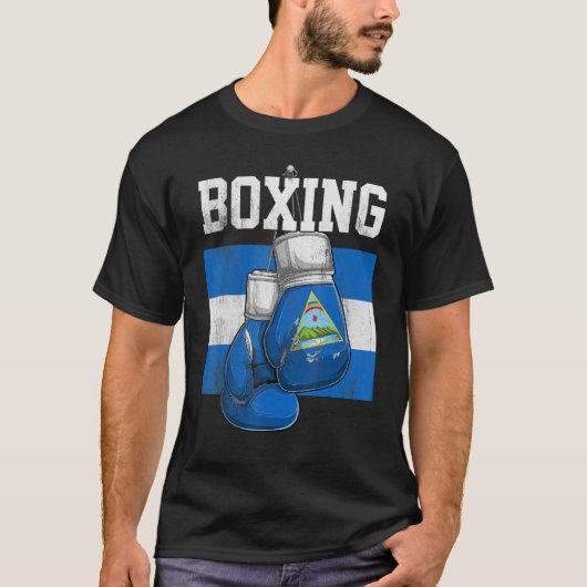 Nicaragua Boxing Ghandschoenen Boxer Boxing Nicara T-shirt (Voorkant)