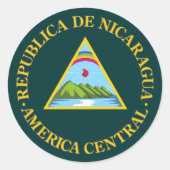 Nicaragua COA Ronde Sticker (Voorkant)