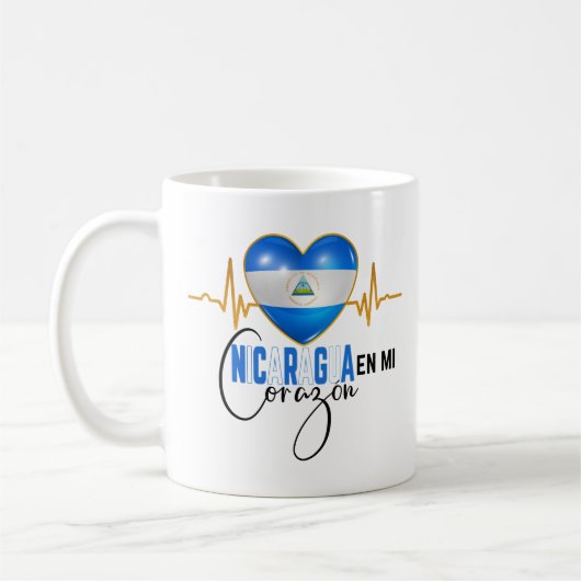 Nicaragua En mi Corazon Nicaraguan Pride Koffiemok (Links)