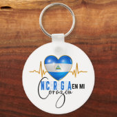 Nicaragua En mi Corazon Nicaraguan Pride Sleutelhanger (Voorkant)