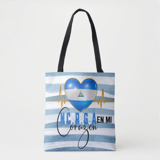Nicaragua En mi Corazon Nicaraguan Pride Tote Bag (Voorkant)