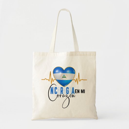 Nicaragua En mi Corazon Nicaraguan Pride Tote Bag (Voorkant)