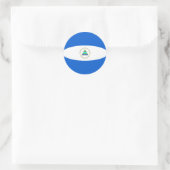 Nicaragua Fisheye Vlag Sticker (Tas)