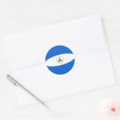 Nicaragua Fisheye Vlag Sticker (Envelop)