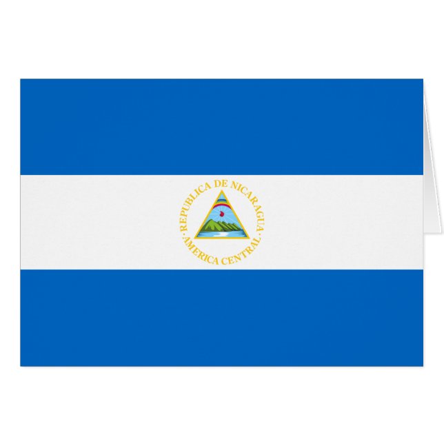 Nicaragua Flag (Voorkant Horizontaal)