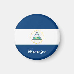 Nicaragua flag & America - reis- en sportfans Magneet