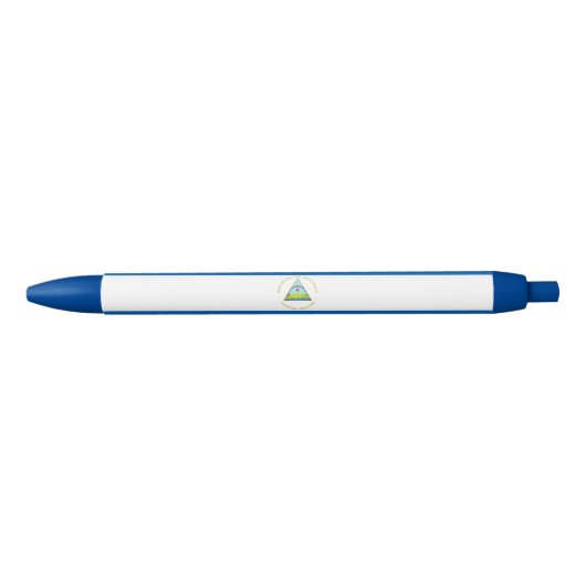 Nicaragua Flag Blauwe Inkt Pen (Voorkant)