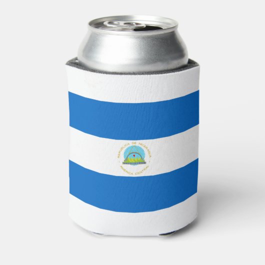Nicaragua Flag Blikjeskoeler (Blikje Achterkant)