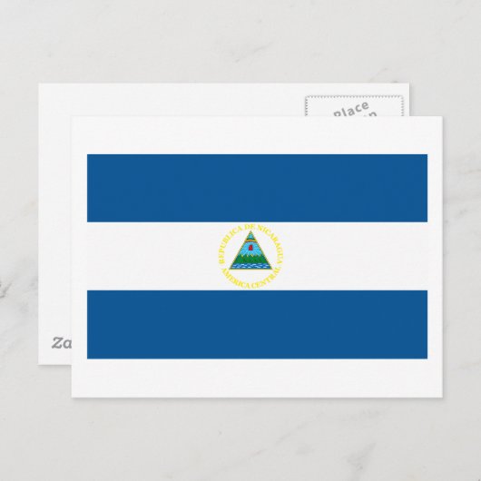 Nicaragua Flag Briefkaart (Voorkant / Achterkant)