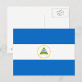 Nicaragua Flag Briefkaart (Voorkant / Achterkant)