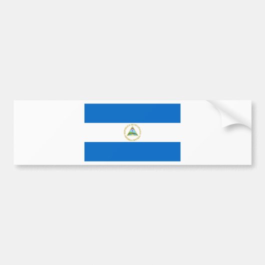 Nicaragua Flag Bumpersticker (Voorkant)