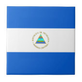 Nicaragua Flag Ceramic Tile Tegeltje (Voorkant)