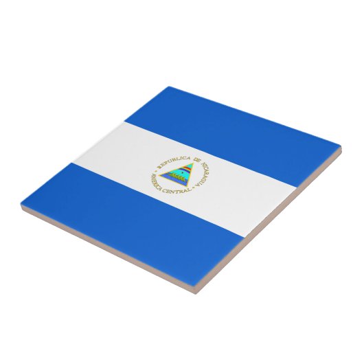 Nicaragua Flag Ceramic Tile Tegeltje (Zijkant)