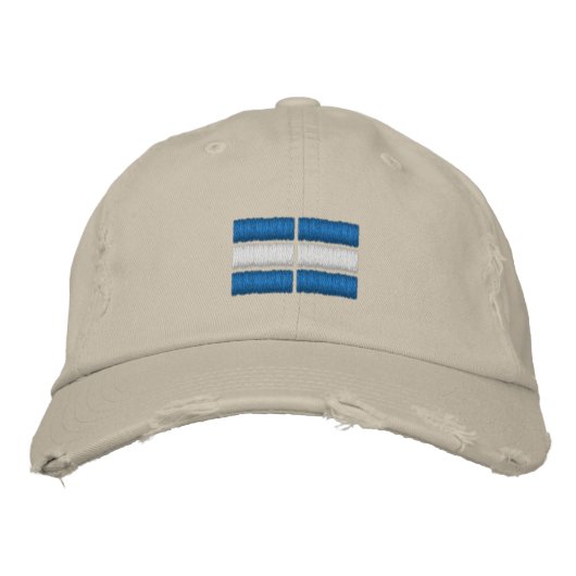 Nicaragua Flag Embroidery Embroided Baseball Pet (Voorkant)