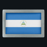 Nicaragua Flag Gesp<br><div class="desc">Patriottische vlag van Nicaragua.</div>