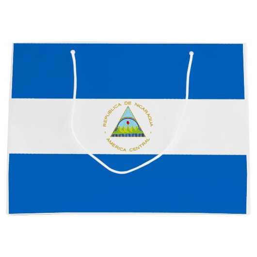 Nicaragua Flag Groot Cadeauzakje (Voorkant)