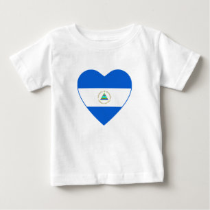 Nicaragua Flag Heart T-Shirt