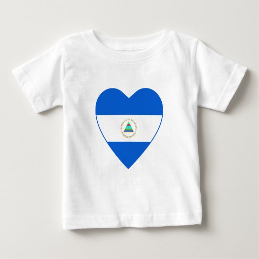 Nicaragua Flag Heart T-Shirt (Voorkant)