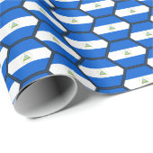 Nicaragua Flag Honeycomb Wrapping Paper Cadeaupapier (Rol Hoek)