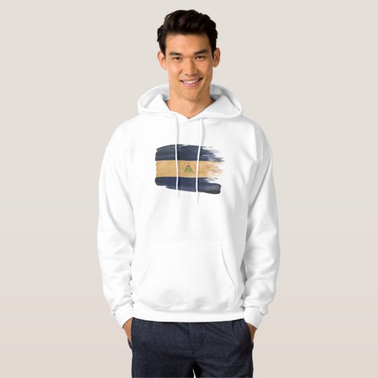 Nicaragua Flag Hoodie (Voorkant volledig)