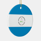 Nicaragua Flag Keramisch Ornament (Rechts)