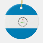 Nicaragua Flag Keramisch Ornament (Voorkant)