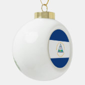 Nicaragua Flag Keramische Bal Ornament (Links)