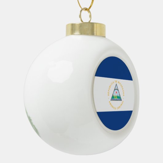 Nicaragua Flag Keramische Bal Ornament (Links)