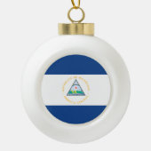 Nicaragua Flag Keramische Bal Ornament (Voorkant)