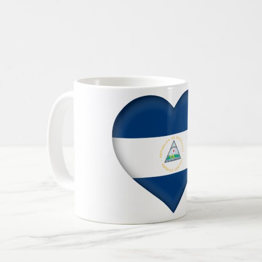 Nicaragua Flag Koffiemok (Voorkant links)