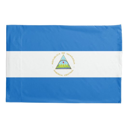 Nicaragua Flag Kussensloop (Achterkant)