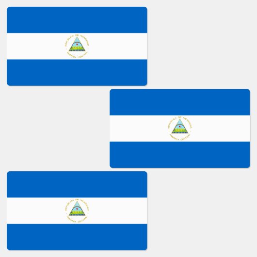 Nicaragua Flag Labels (Groep)