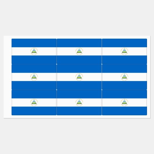 Nicaragua Flag Labels (Vel)
