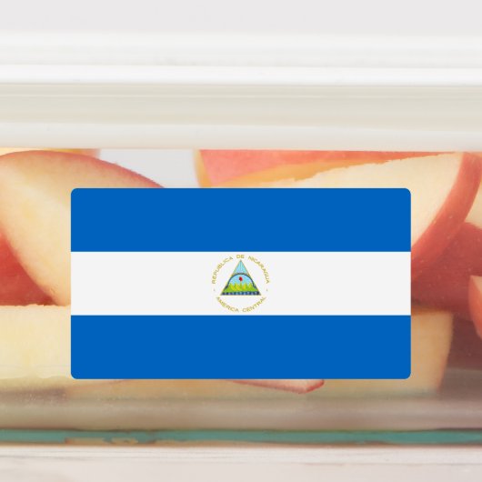 Nicaragua Flag Labels (Aangebracht)