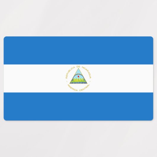 Nicaragua Flag Labels (Design 2)