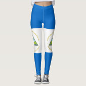 Nicaragua Flag Leggings (Voorkant)