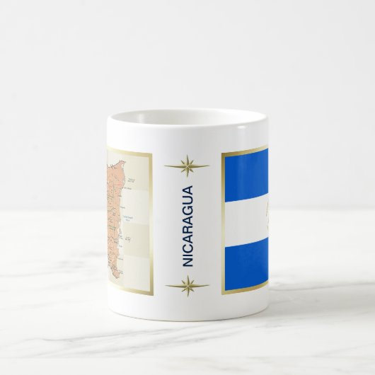 Nicaragua Flag + Map Mok (Center)