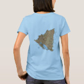 Nicaragua Flag + Map + Tekst T-Shirt (Achterkant)